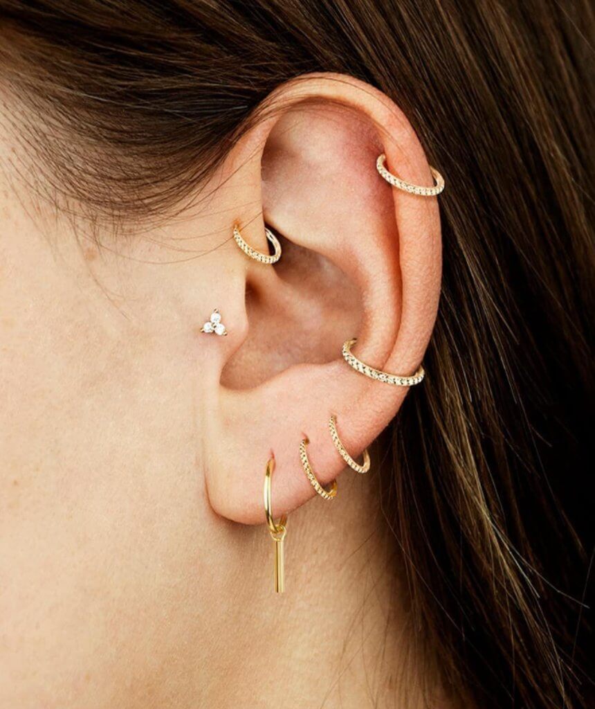 Gold Surgical Steel Hinged Septum