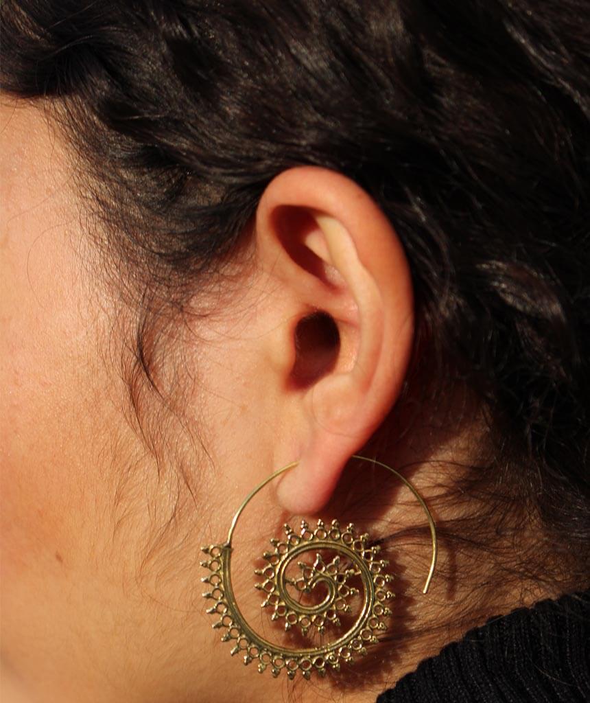 Gold Swivel Hoop Earrings