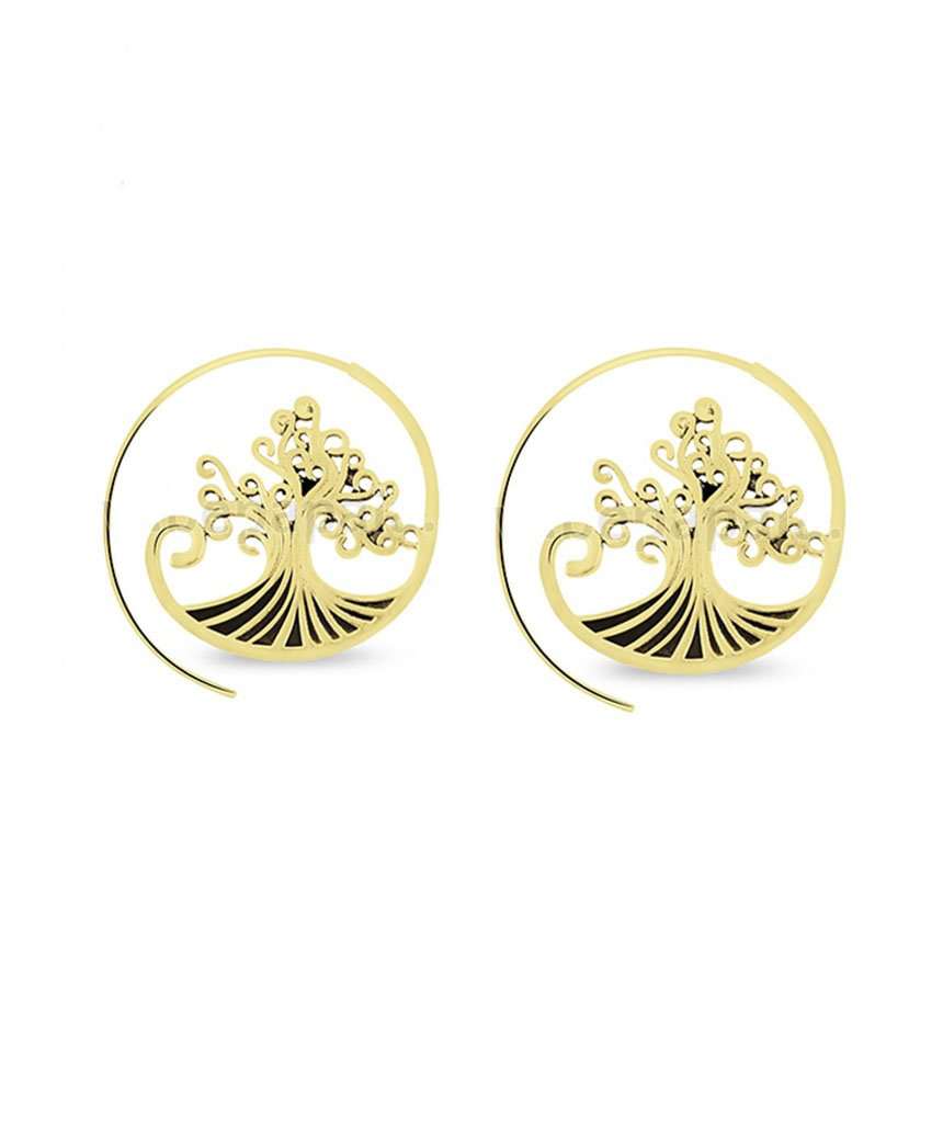 Gold Tree Earrings