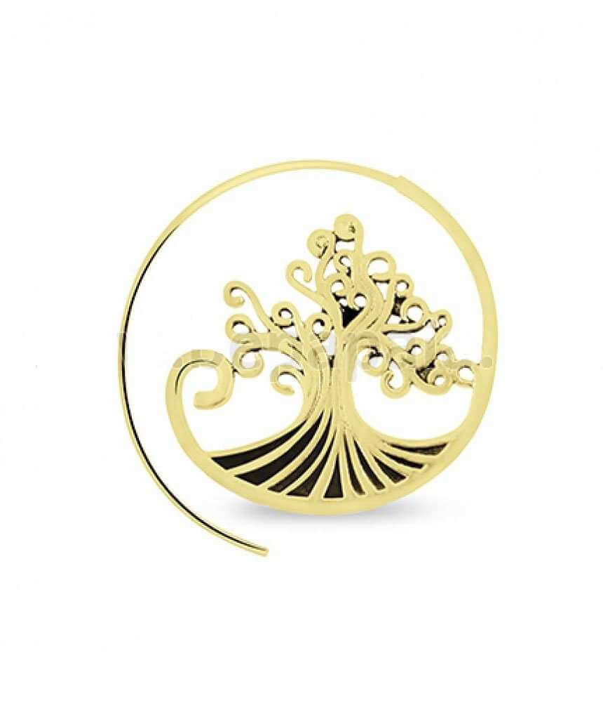 Gold Tree Earrings