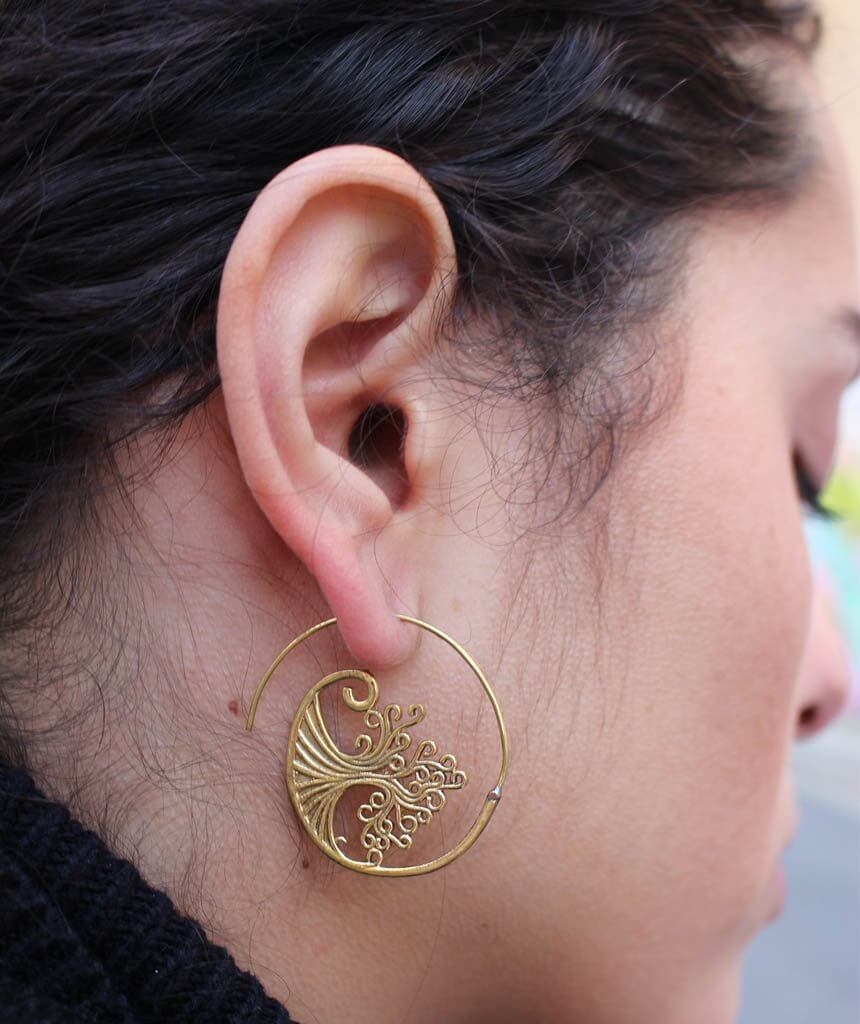 Gold Tree Earrings