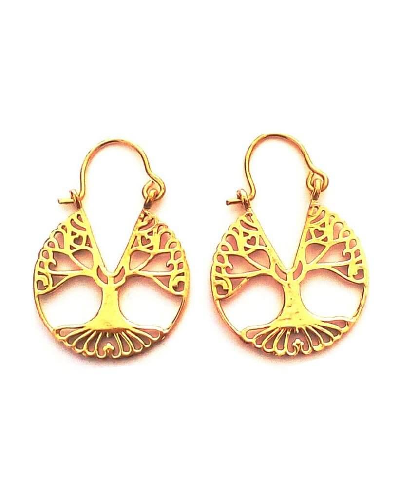 Gold Tree of Life Earrings