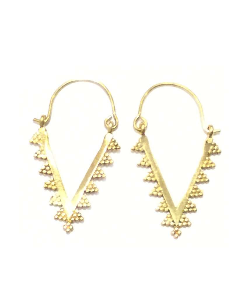 Gold Triangle Earrings