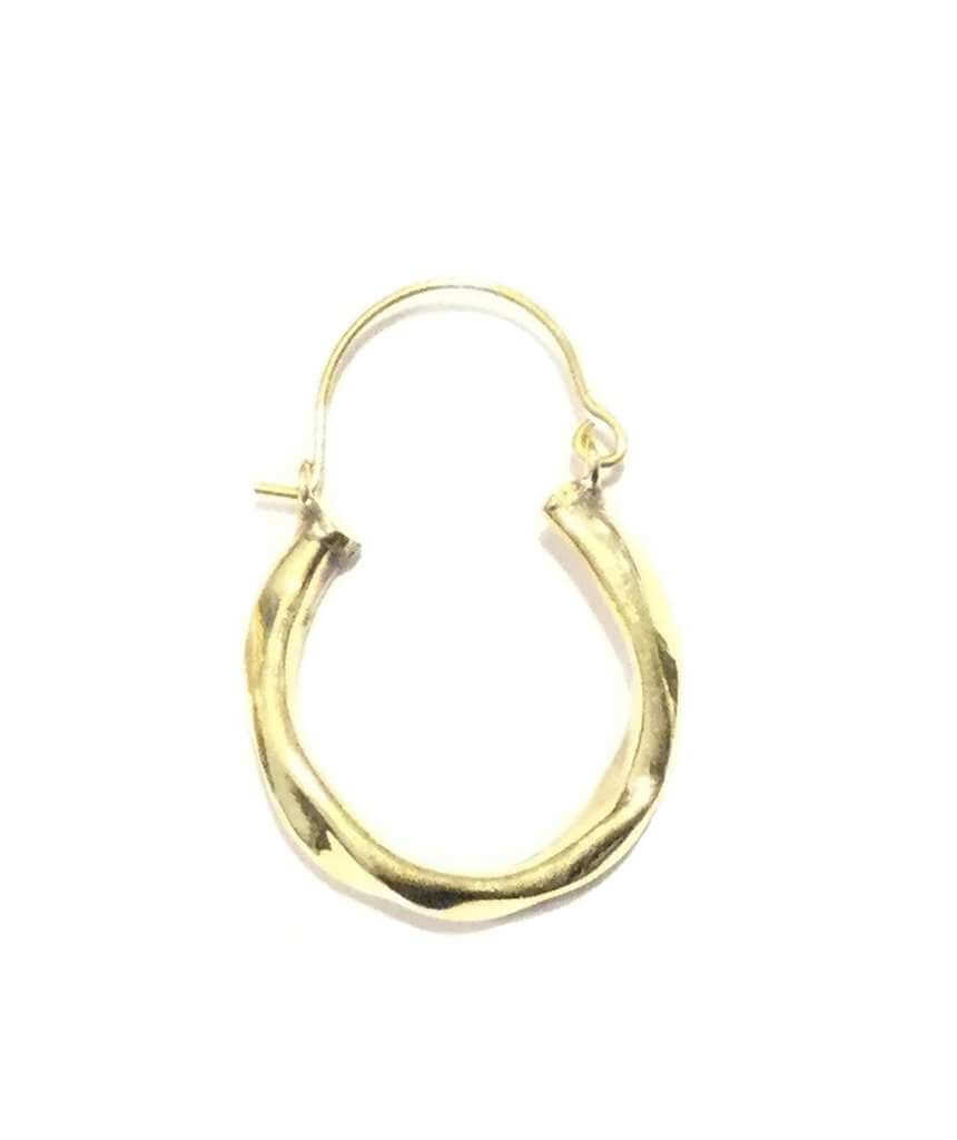 Gold Twist Hoop Earrings