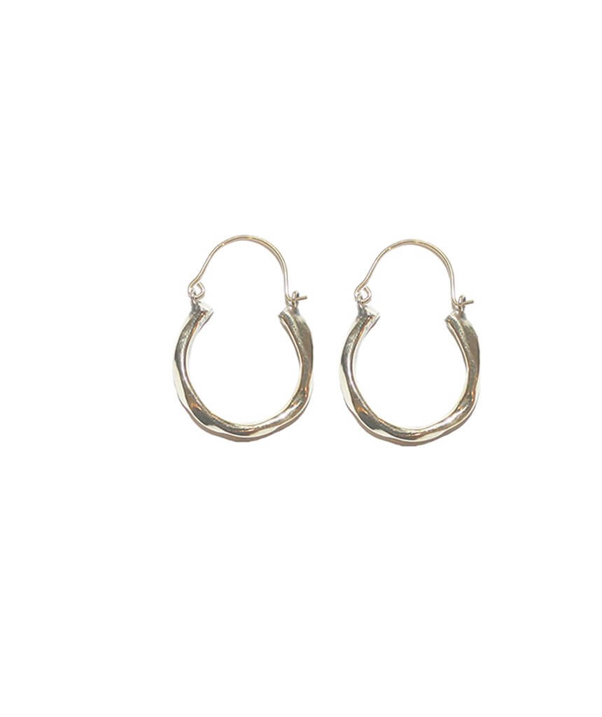 Gold Twist Hoop Earrings