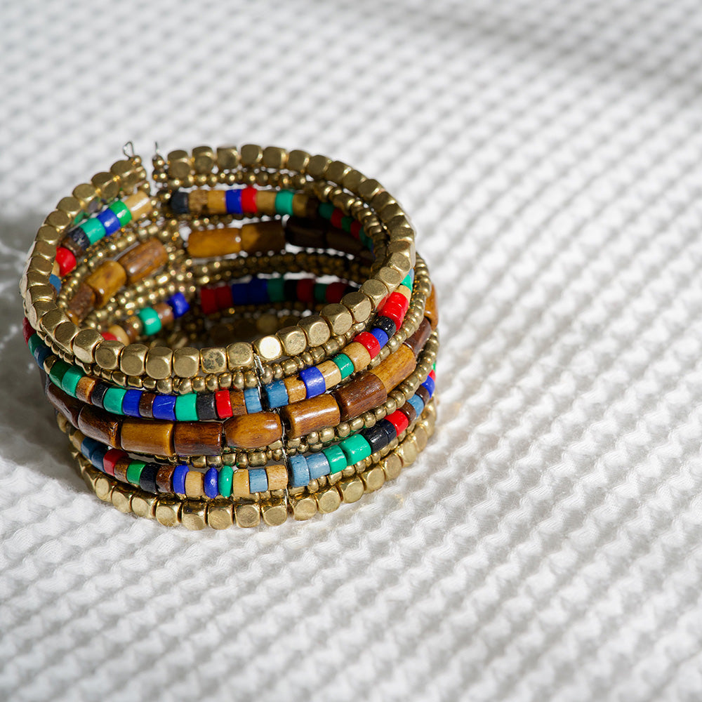 Gold and Turquoise Cuff