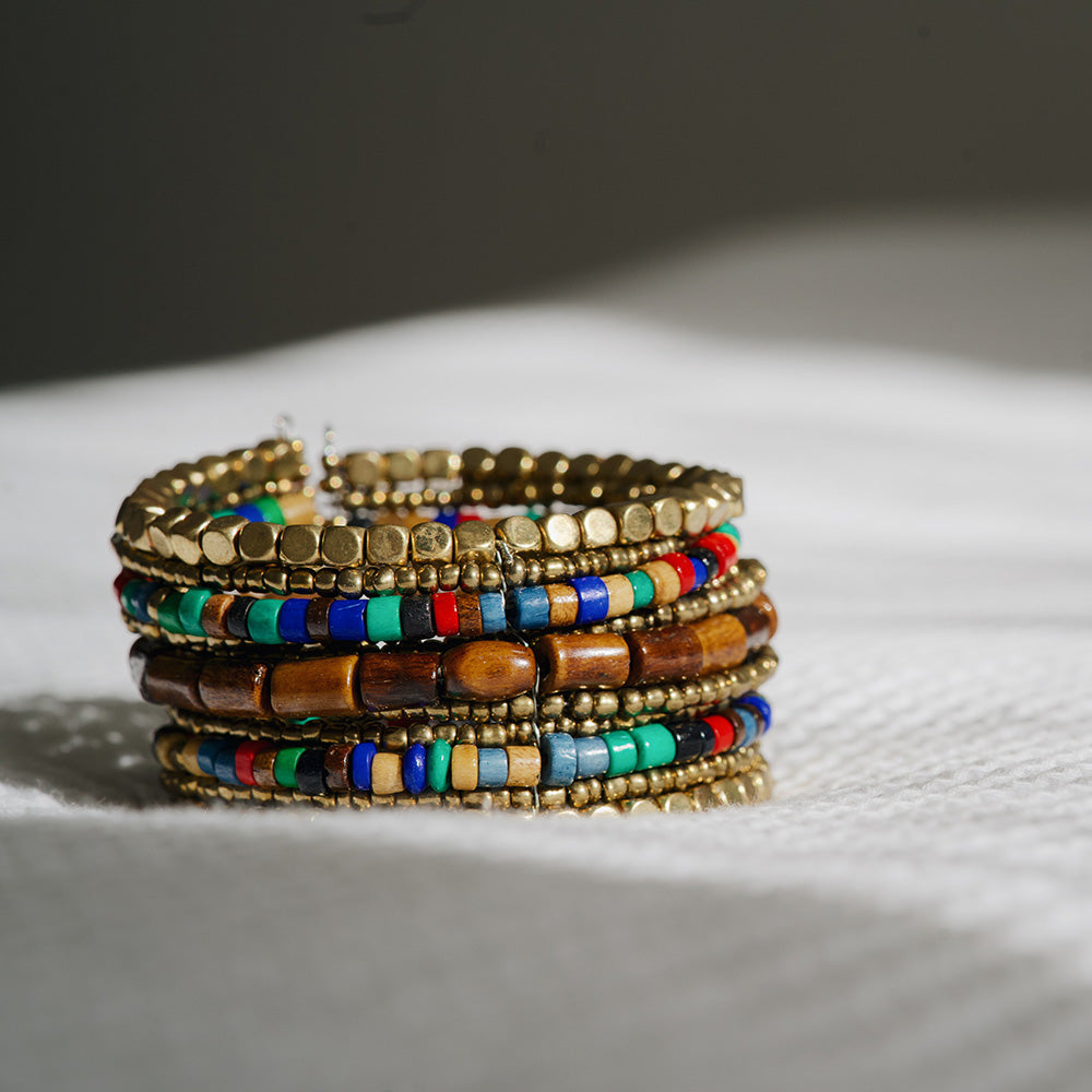 Gold and Turquoise Cuff