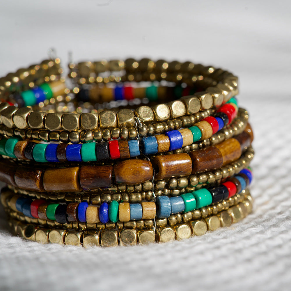 Gold and Turquoise Cuff