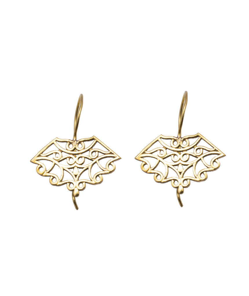 Gold Aztec Tiny Earrings
