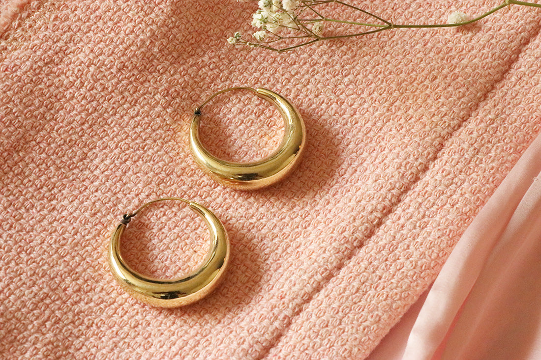 Gold Bold Hoop Earrings