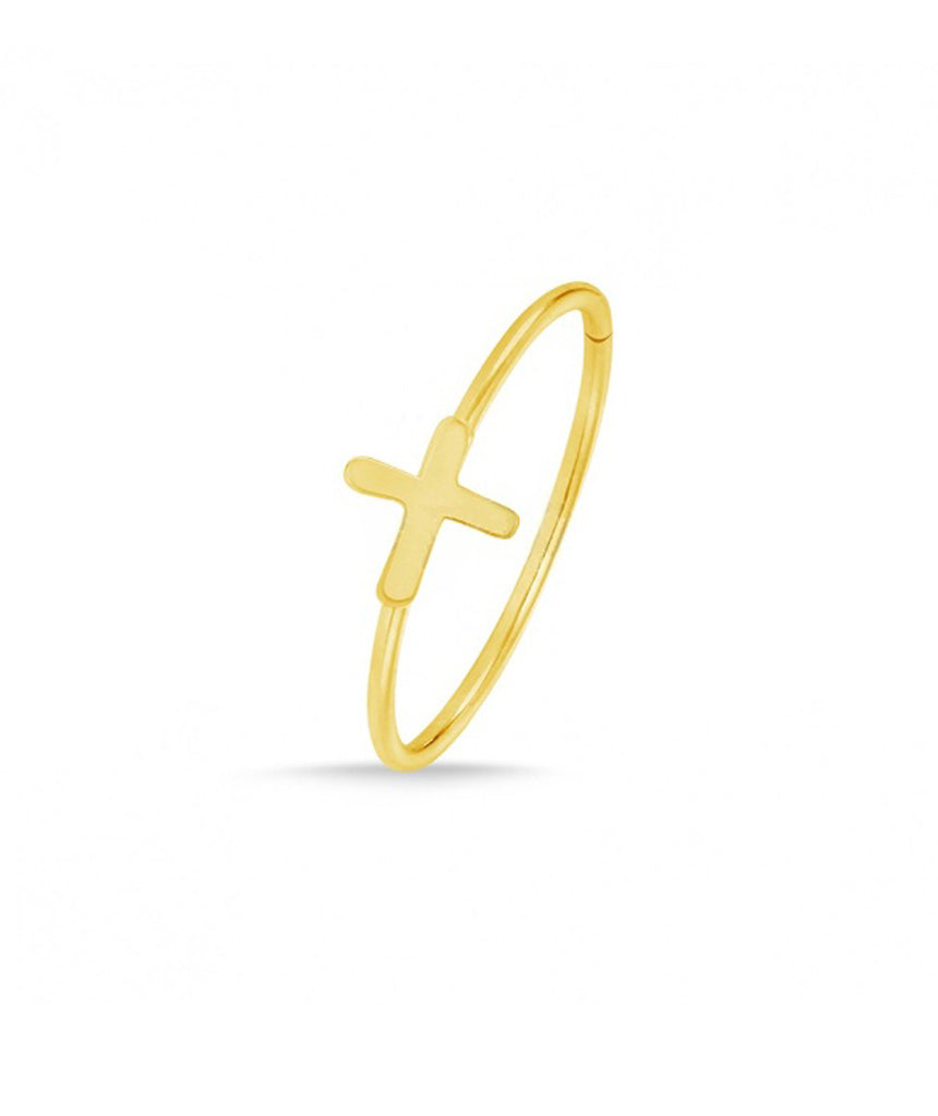 Gold Cross Nose Ring