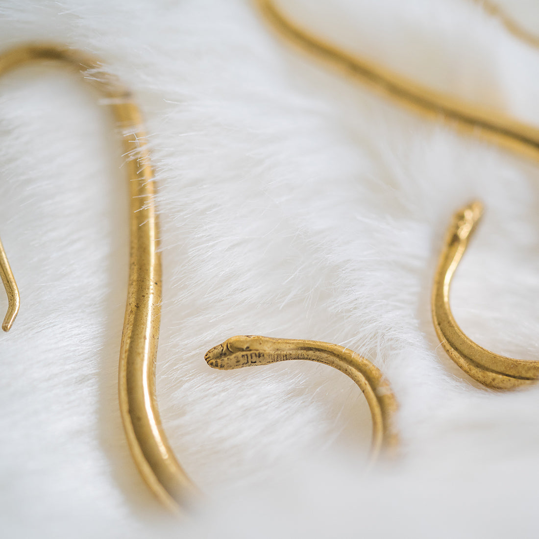 Gold Elegant Snake Earrings