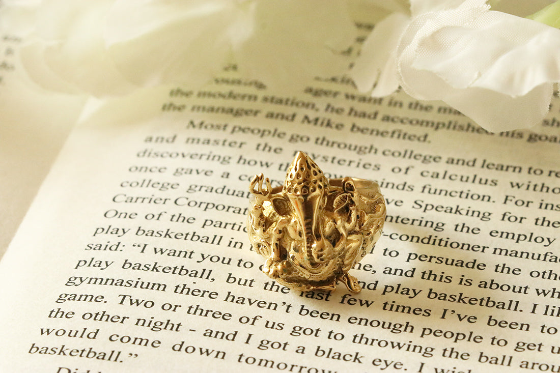 Engraved Ganesha Ring