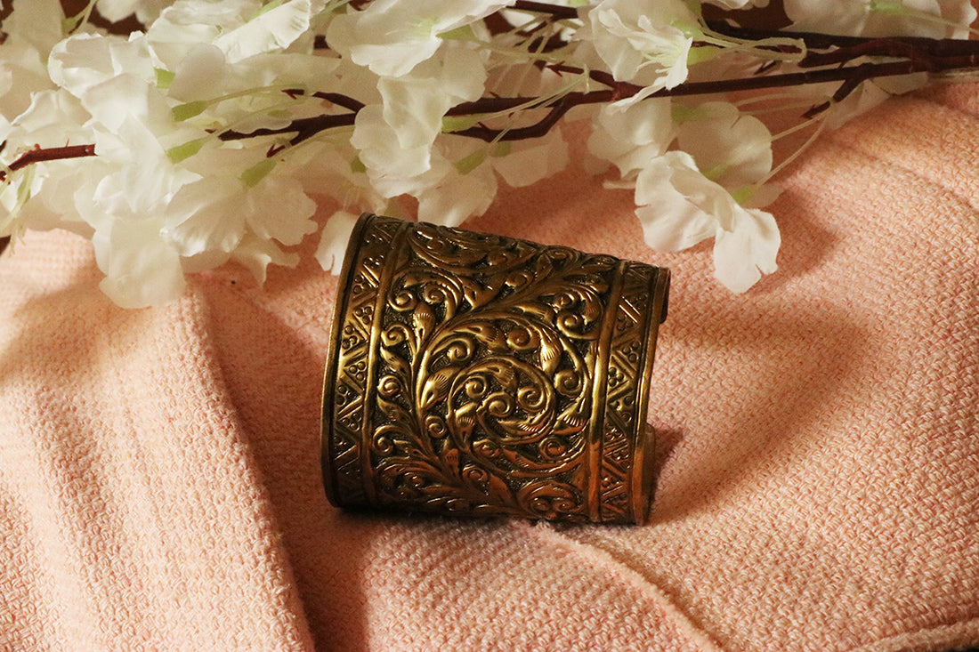 Etched Egyptian Statement Cuff