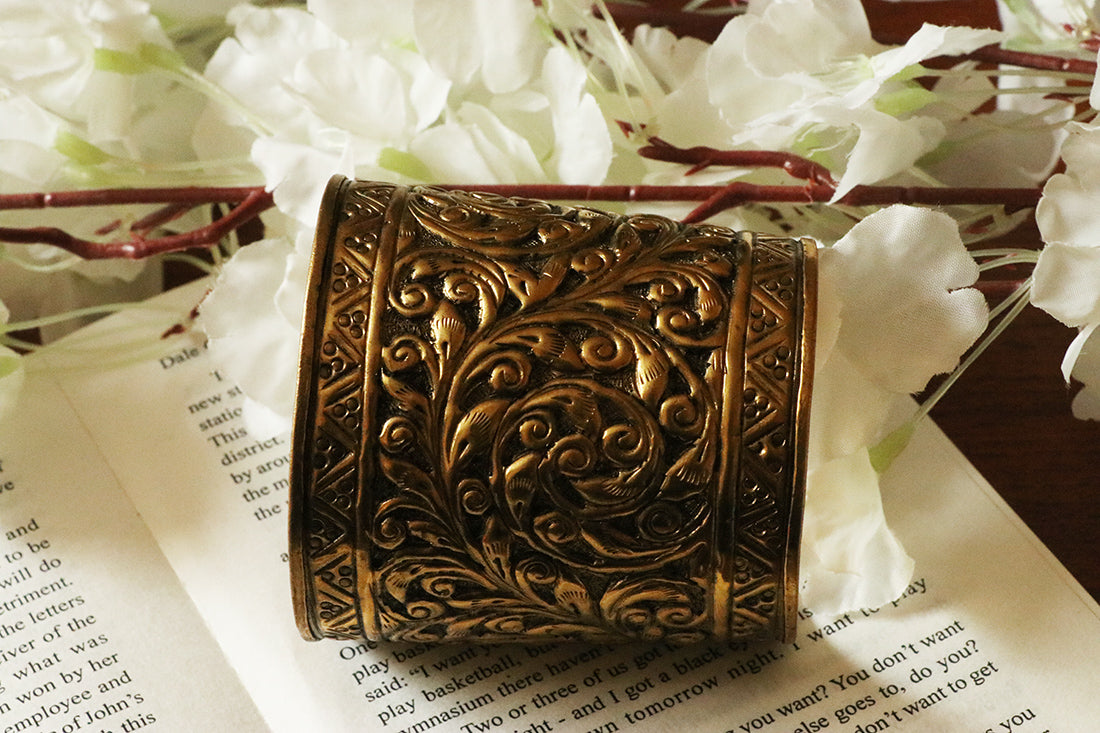 Etched Egyptian Statement Cuff