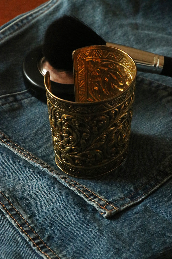 Etched Egyptian Statement Cuff