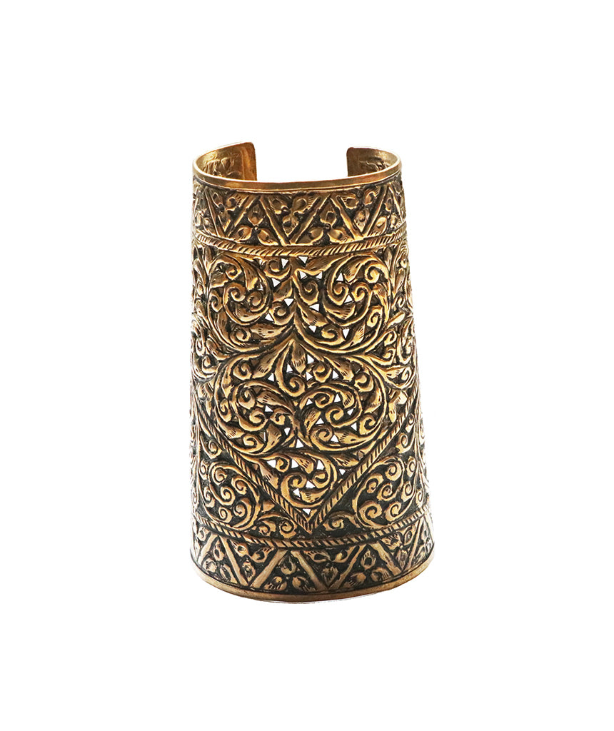 Etched Egyptian Statement Cuff