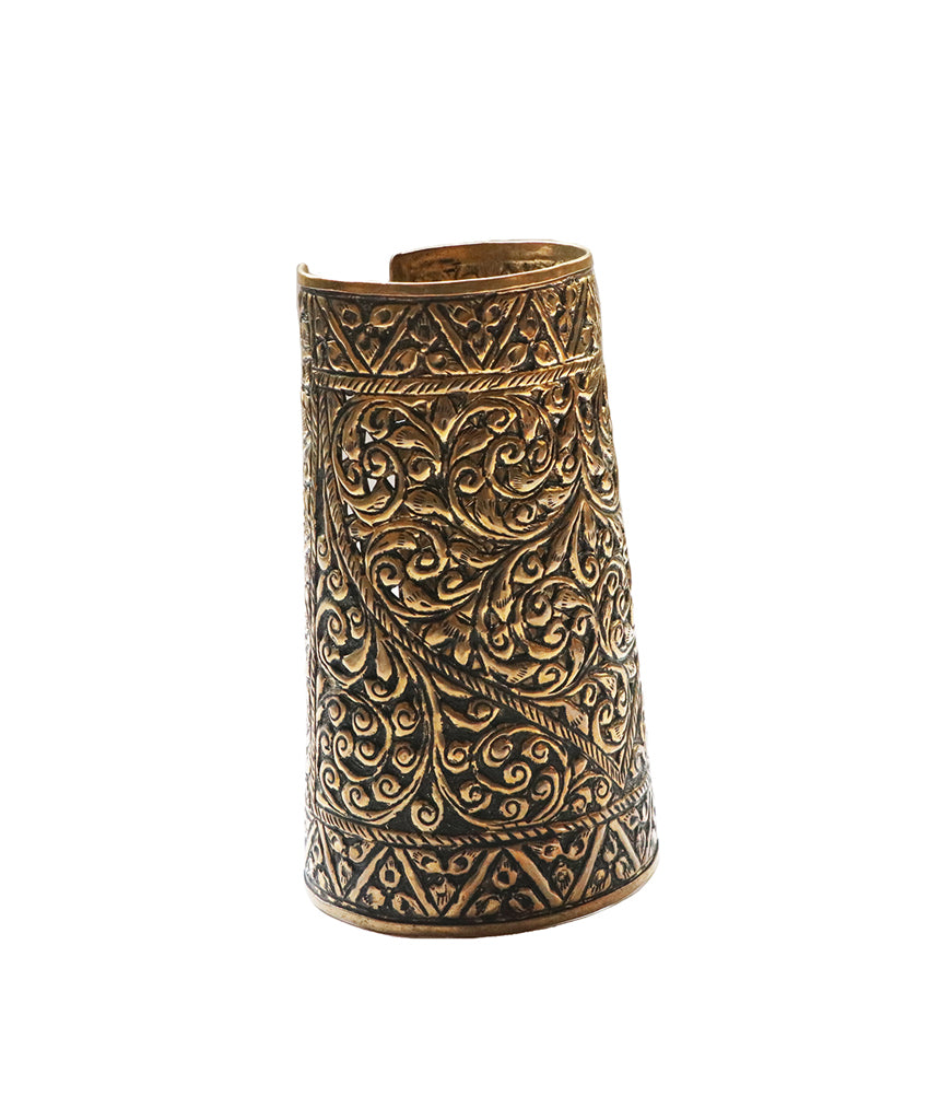 Etched Egyptian Statement Cuff