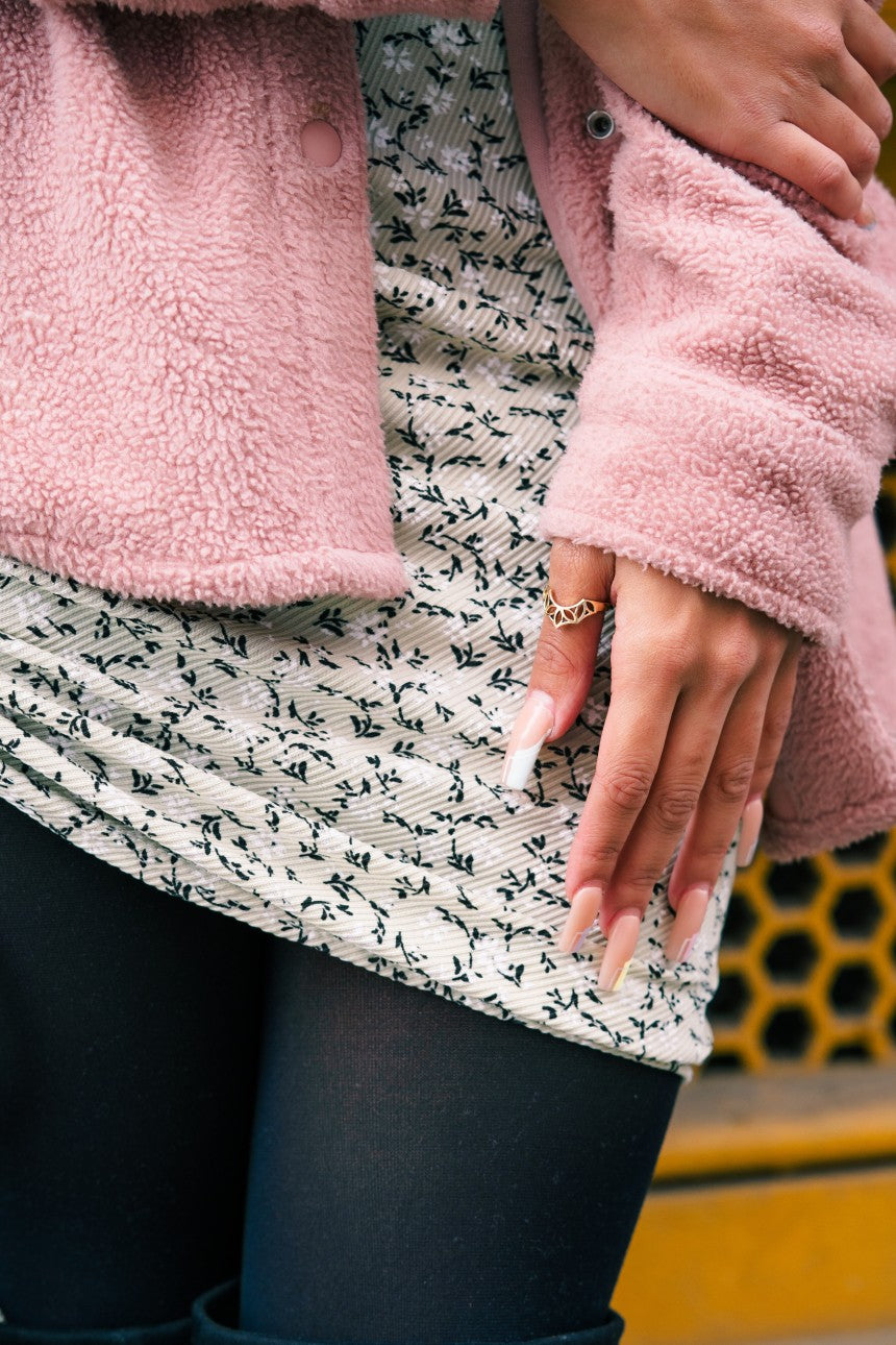 Geometric Flower Ring