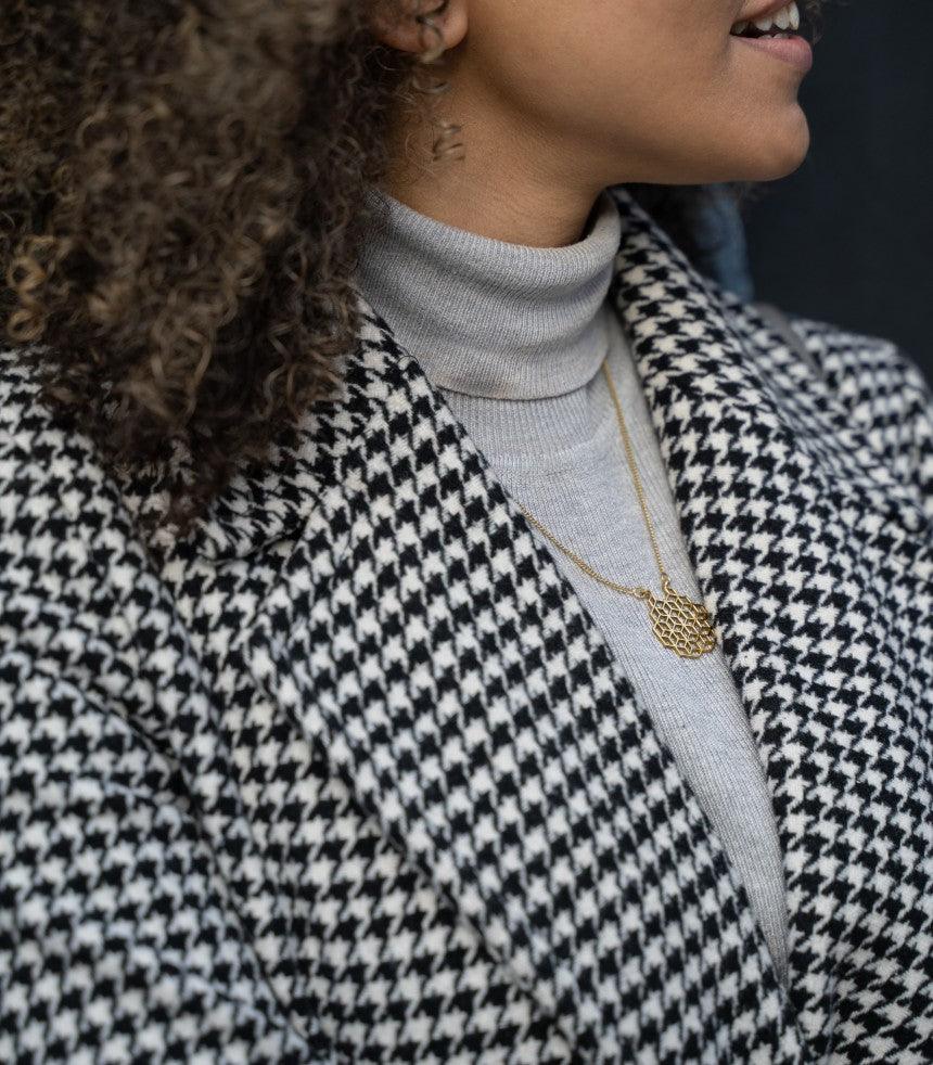 Honeycomb Pendant Necklace