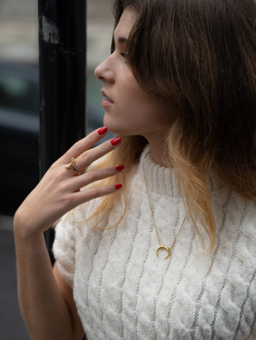 Gold Horn Necklace