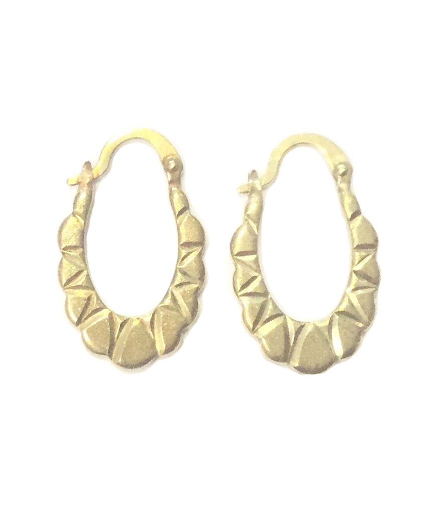 Gold Mini Ratchet Earrings