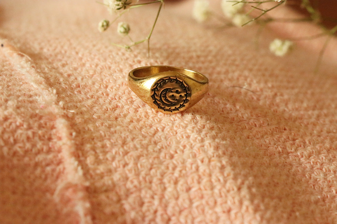 Smiley Signet Ring