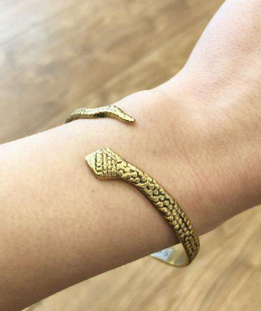 Gold Snake Skin Bracelet