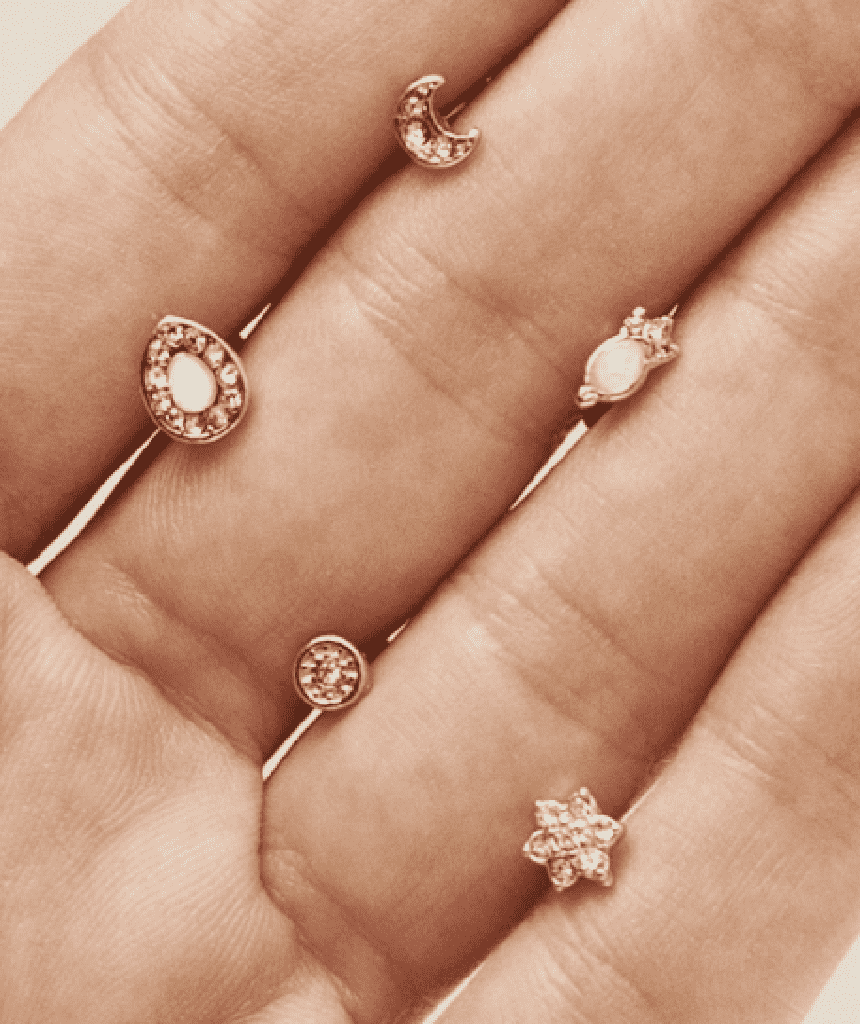 Silver Surgical Steel Tragus