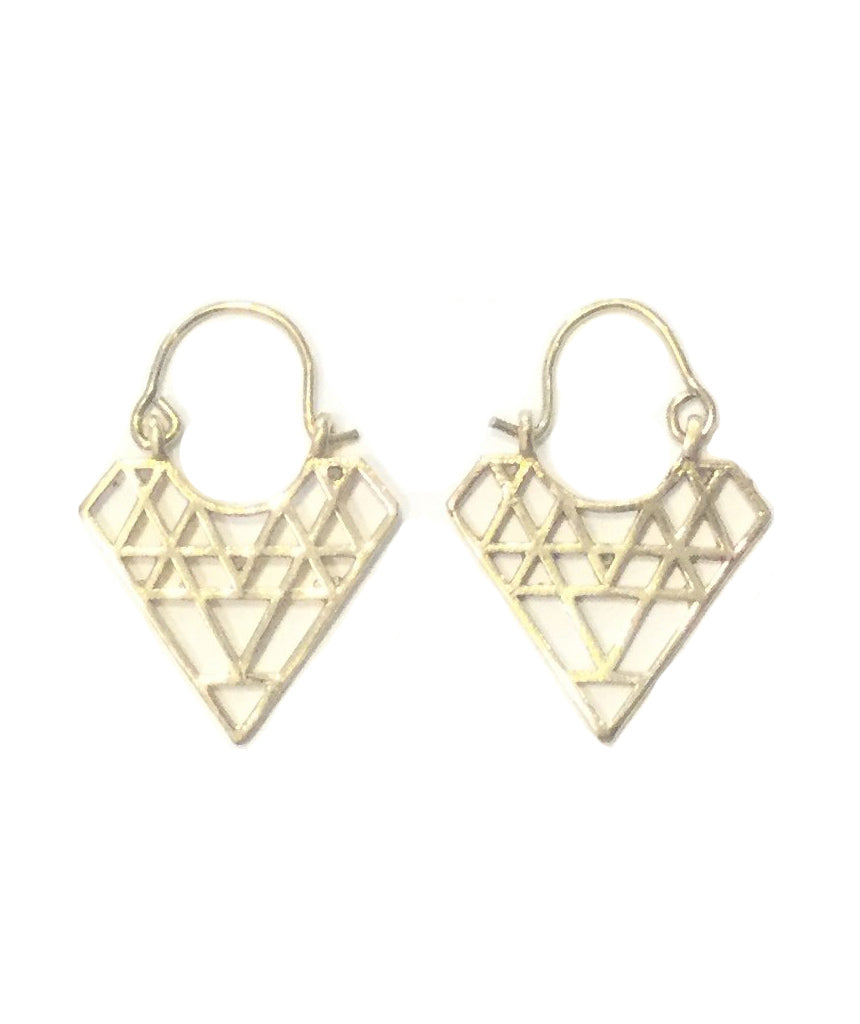 Gold Triangle Earrings