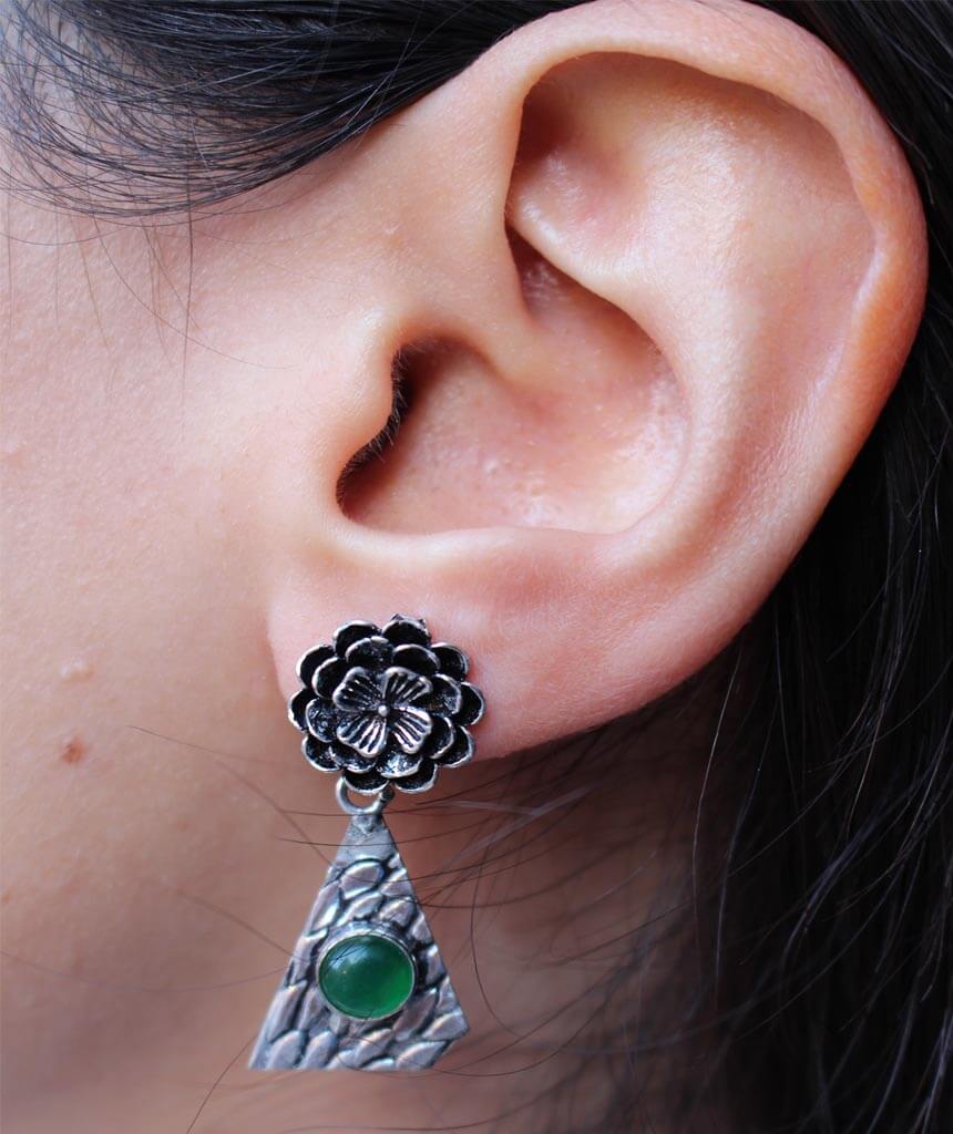 Green Forrest Fairy Earrings