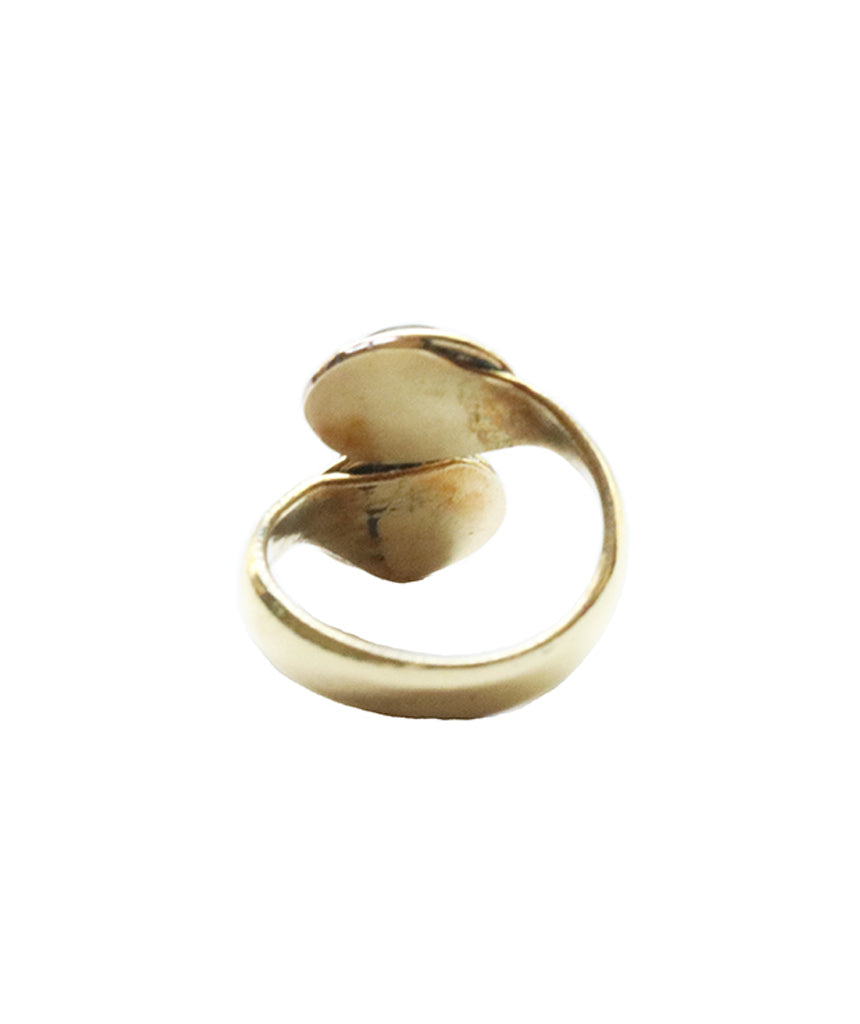 Twisted Double Stone Ring