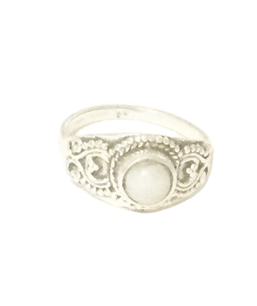 Silver Gemstone Ring
