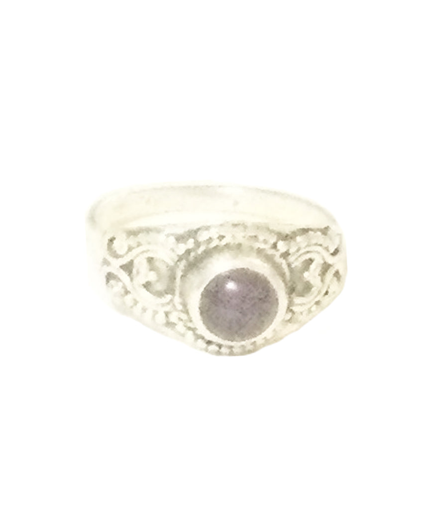 Silver Gemstone Ring