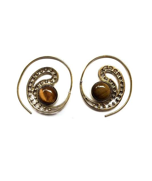 Tribal Earrings With Stone