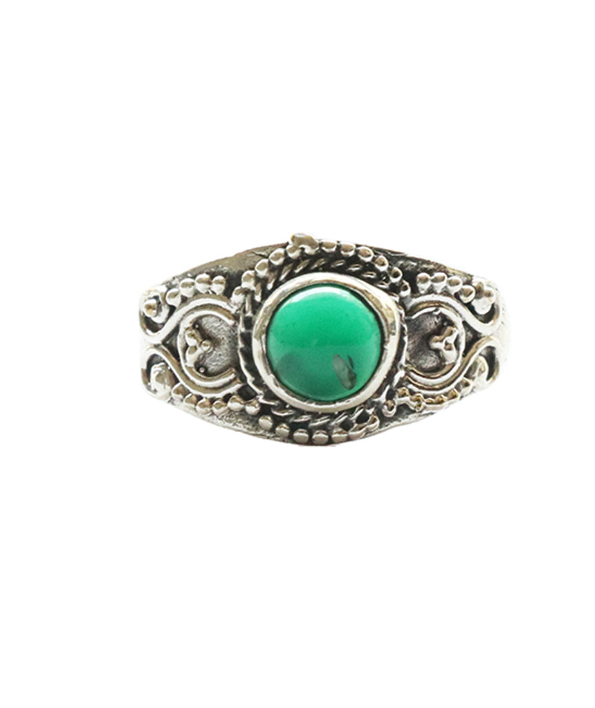 Silver Gemstone Ring