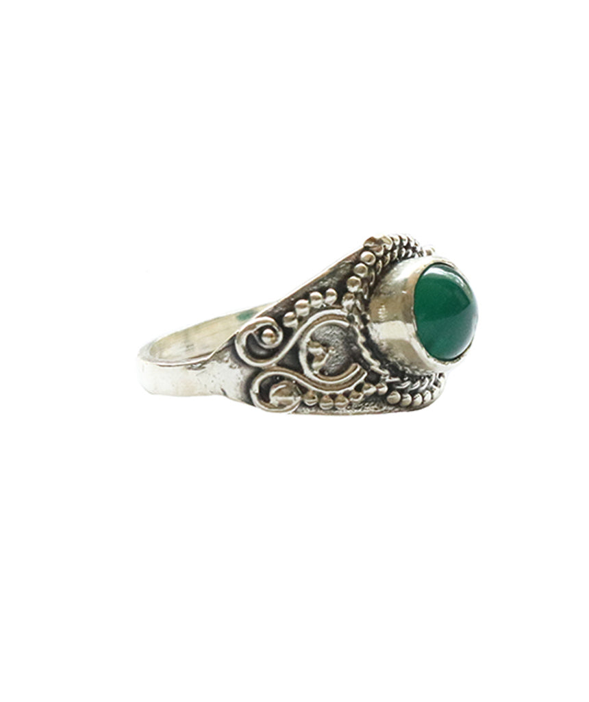 Silver Gemstone Ring
