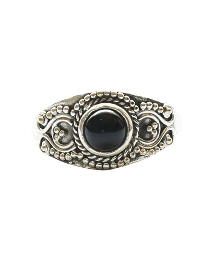 Silver Gemstone Ring
