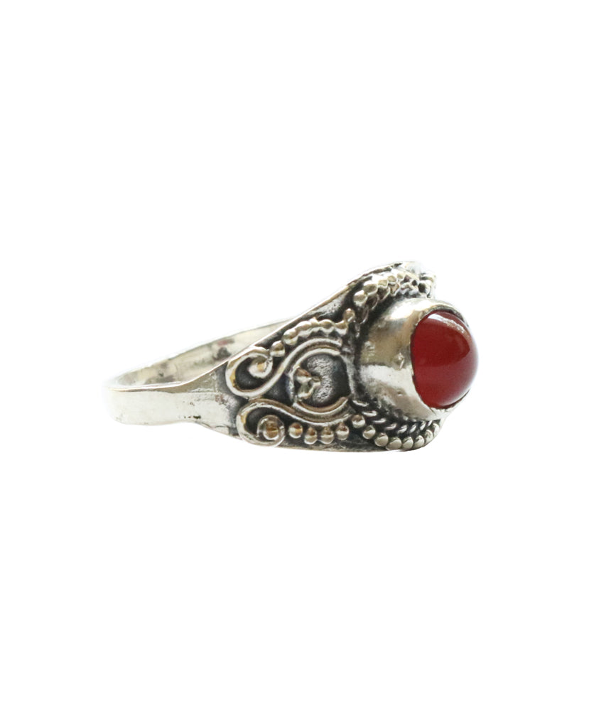Silver Gemstone Ring