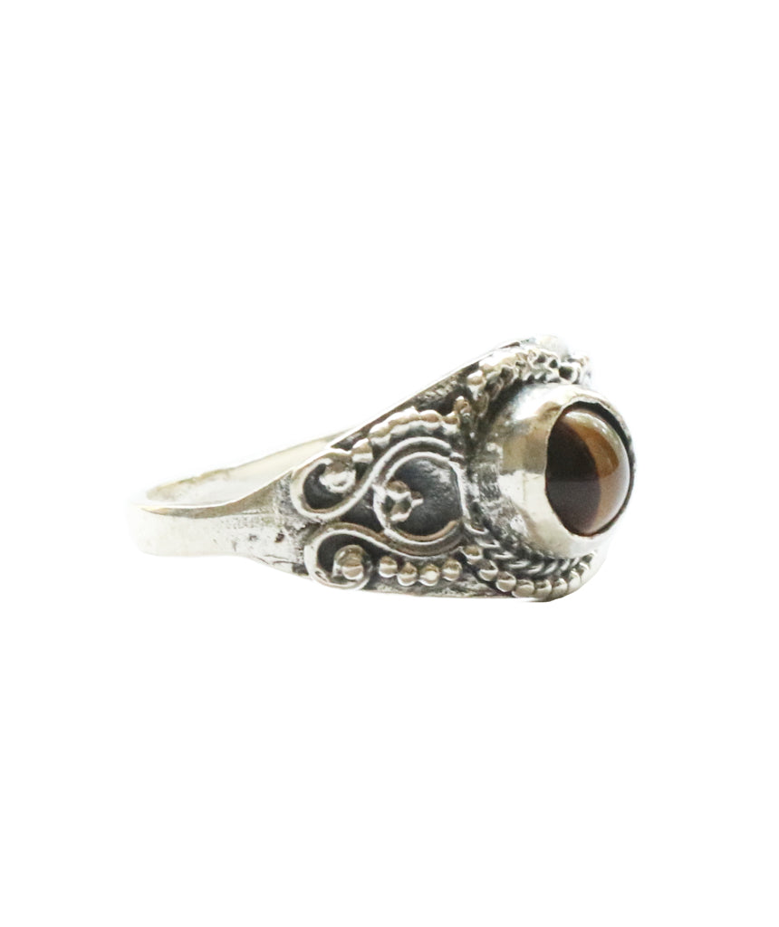 Silver Gemstone Ring