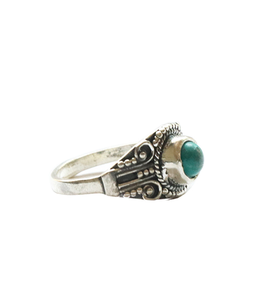 Silver Gemstone Ring