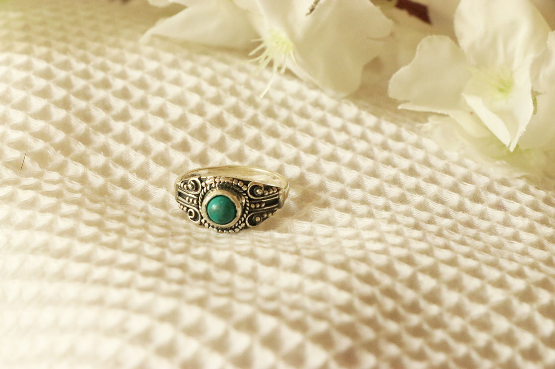 Silver Gemstone Ring