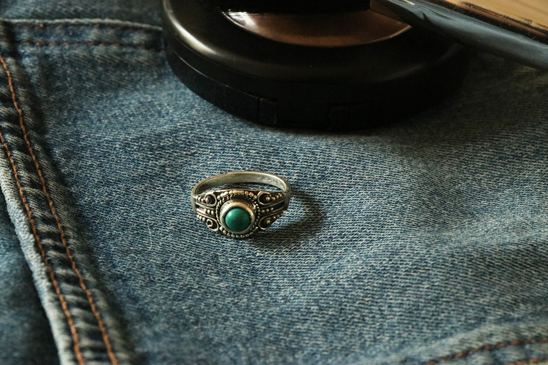 Silver Gemstone Ring
