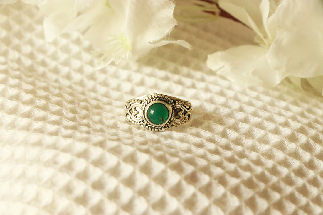 Silver Gemstone Ring