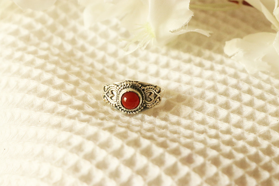 Silver Gemstone Ring