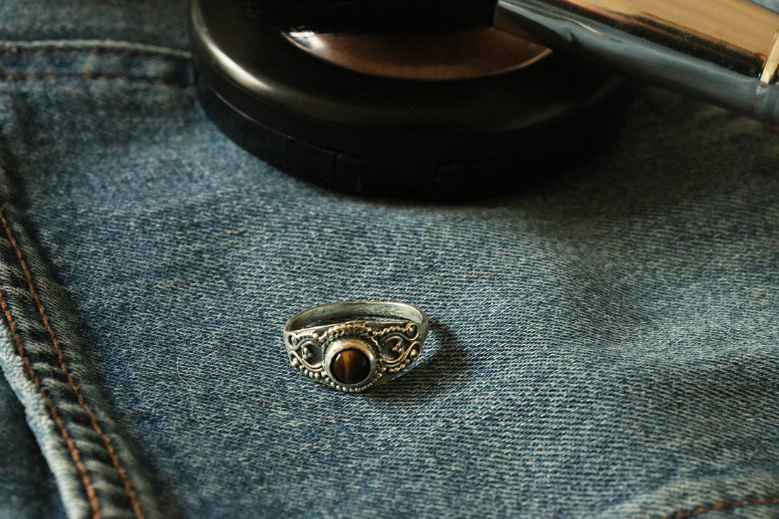 Silver Gemstone Ring