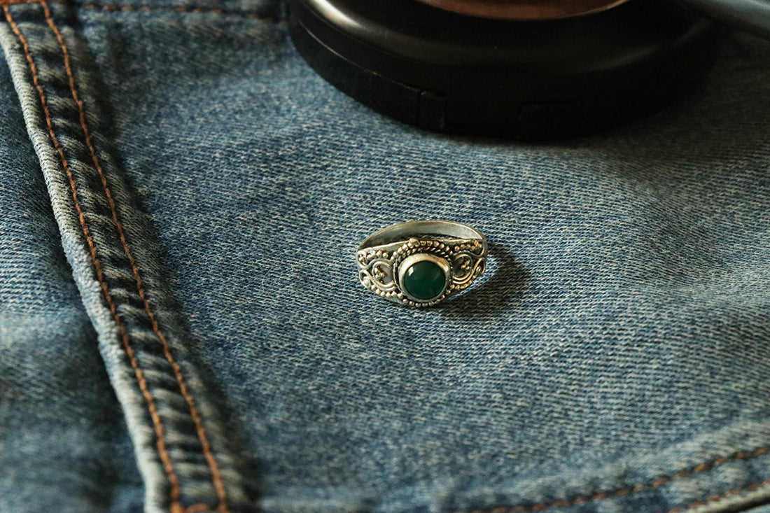Silver Gemstone Ring