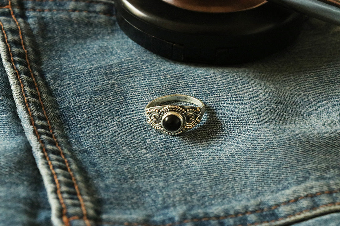 Silver Gemstone Ring