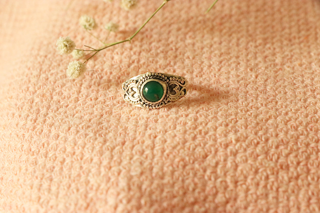 Silver Gemstone Ring