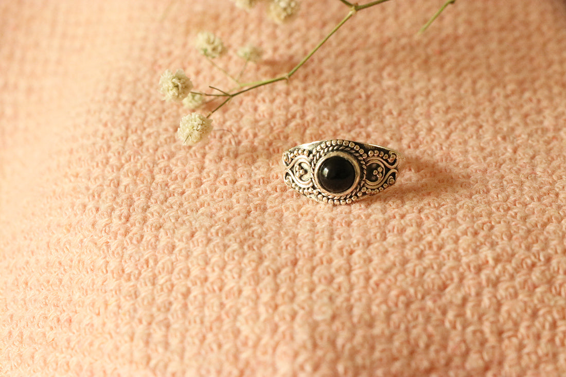 Silver Gemstone Ring